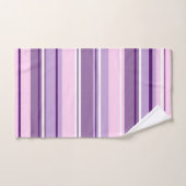 Gemengd gestreept patroon roze paars wit bad handdoek (Handdoek)