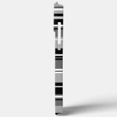 Gemengd gestreept patroon zwart wit grijs Case-Mate iPhone case (Achterkant / Links)