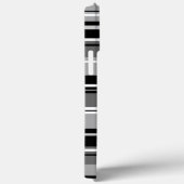 Gemengd gestreept patroon zwart wit grijs Case-Mate iPhone case (Achterkant / Rechts)