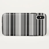 Gemengd gestreept patroon zwart wit grijs Case-Mate iPhone case (Achterkant (horizontaal))