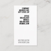 Gemengd lettertype | Creatieve lay-out Visitekaartje (Achterkant)