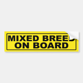 Gemengd ras aan boord bumpersticker