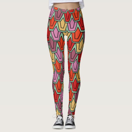Gemengd Tulpveld Leggings (Voorkant)
