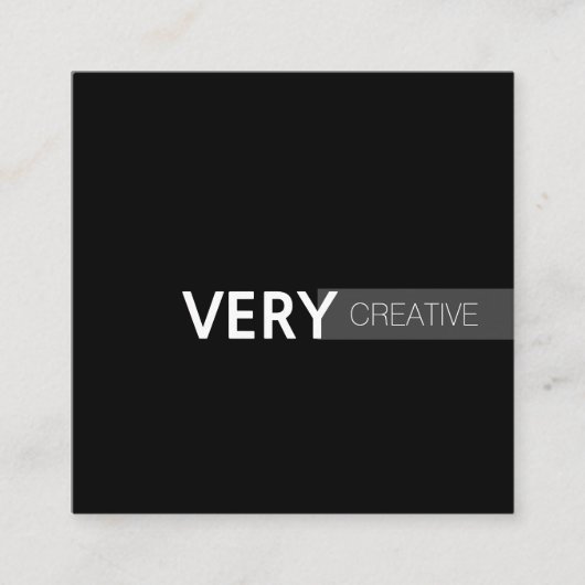 Gemengd Type | Modern Vierkante Visitekaartje (Voorkant)
