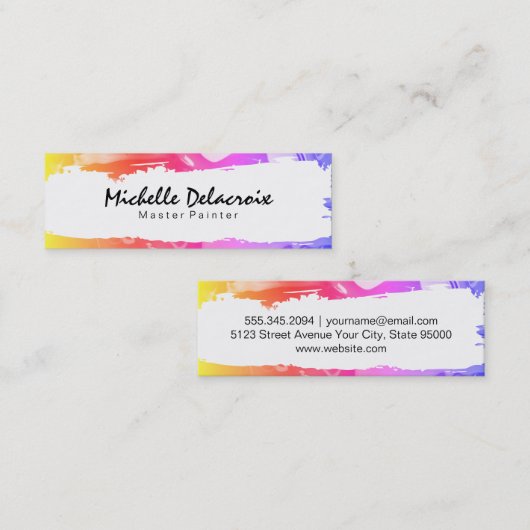 Gemengd verf | Vibrant II Mini Visitekaartje (Voorkant / Achterkant)