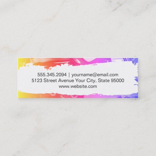 Gemengd verf | Vibrant II Mini Visitekaartje (Achterkant)