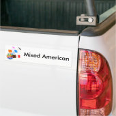 Gemengde Amerikaanse levens Bumpersticker (Op Truck)