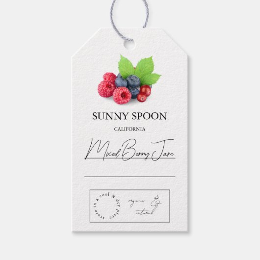 Gemengde Berry Hang Label Cadeaulabel (Voorkant)