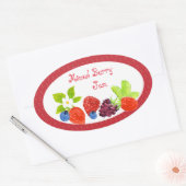 Gemengde bessen bewaart conservenlabel ovale sticker (Envelop)