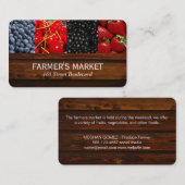 gemengde bessen/boerenmarkt visitekaartje (Voorkant / Achterkant)