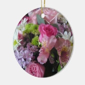 Gemengde bloem keramisch ornament (Links)