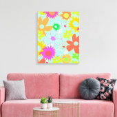 Gemengde bloemen canvas afdruk (Insitu (Woonkamer))
