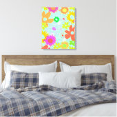 Gemengde bloemen canvas afdruk (Insitu (Slaapkamer))