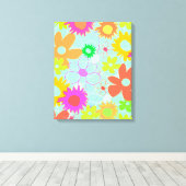 Gemengde bloemen canvas afdruk (Insitu (Houten vloer))