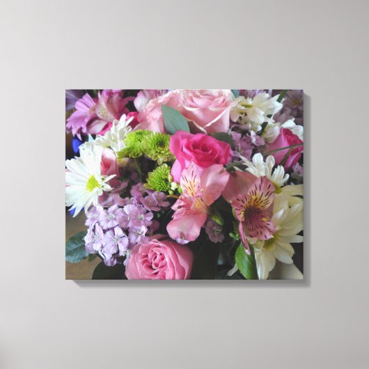 Gemengde bloemen canvas afdruk (Voorkant)