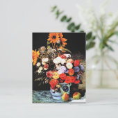 Gemengde bloemen in een Earthenware Pot Briefkaart (Staand voorkant)