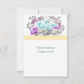 Gemengde Boeket Baby Gift Dank u Bedankkaart (Achterkant)