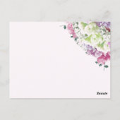 Gemengde Bouquet Floral Table Seating Number Kaart (Achterkant)