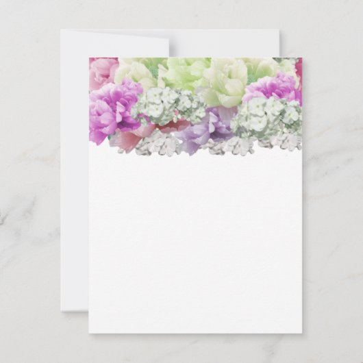 Gemengde Bouquet van Florals Reply Kaart (Achterkant)