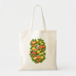 Gemengde citrus botanische illustratie tote bag