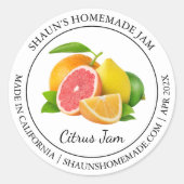 Gemengde Citrus Jam Modern label (Voorkant)
