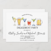 Gemengde Cocktail-Drinken Uitnodiging van de Parti (Voorkant / Achterkant)