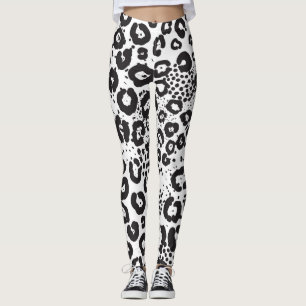 Gemengde Dierenprint Sneeuwluipaard Jachtluipaard Leggings