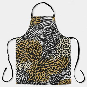 Gemengde dierenprint Zebra Leopard Tiger Gemengde Schort