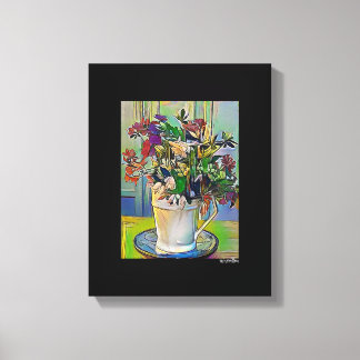 Gemengde Digitale Media Zwart Verpakte Canvaskunst Canvas Afdruk