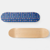 Gemengde Donuts Patroonnaam Blauw Skateboard (Horizontaal)