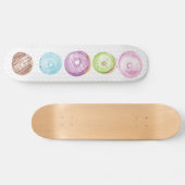 Gemengde Donuts Waterverf naam Sprinkles Skateboar Skateboard (Horizontaal)