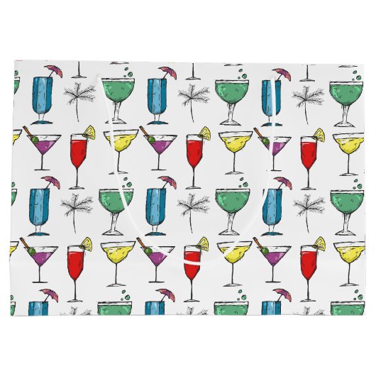 Gemengde Drink Cocktail Gift Bag Groot Cadeauzakje (Achterkant)