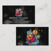 Gemengde Drink Logo | Mixology Bartender Visitekaartje (Voorkant / Achterkant)