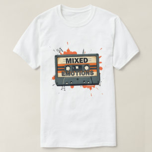 Gemengde emoties cassette T-shirt