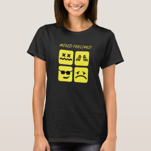 Gemengde emoties geïnspireerd door gemengde gevoel t-shirt
