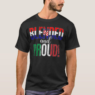 gemengde en trotse nationaliteit helft kroatische t-shirt