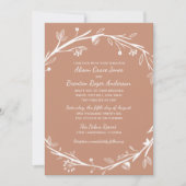 Gemengde families Terracotta Wedding Invitation Kaart (Voorkant)