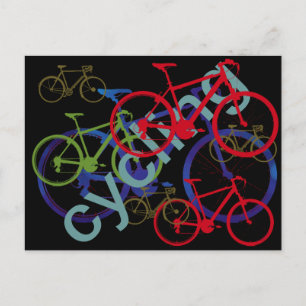Gemengde fietsen ~ Fietsen Briefkaart