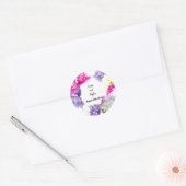 Gemengde Floral Wreath Wedding Sticker (Envelop)