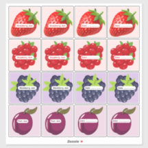 Gemengde Fruitjamlabels Aangepaste Vinyl Sticker V