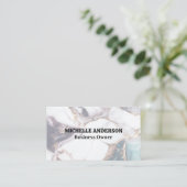 Gemengde gekleurde marmeren achtergrond visitekaartje (Staand voorkant)