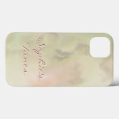 Gemengde gele en perzik met aangepaste teksteffect Case-Mate iPhone case (Achterkant (horizontaal))