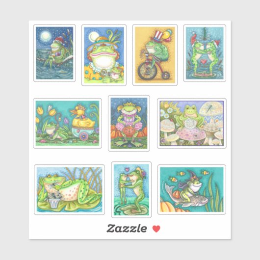 GEMENGDE GRAPPIGE GEKKE KIKKER KUNST PERSONAGES PL STICKER (Vel)