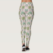 Gemengde groene palmbomen leggings (Achterkant)