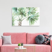 Gemengde groenen: tropische palmen canvas afdruk (Insitu (Woonkamer))