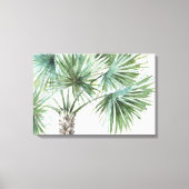 Gemengde groenen: tropische palmen canvas afdruk (Voorkant)