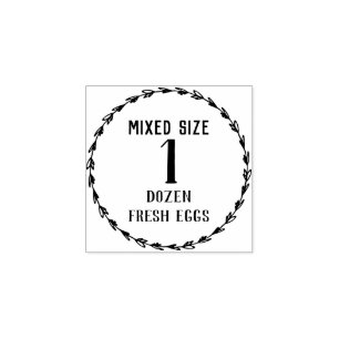 Gemengde grootte 1 Dozen Eieren Gradenstempel Rubberstempel