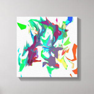 Gemengde kleuren canvas afdruk