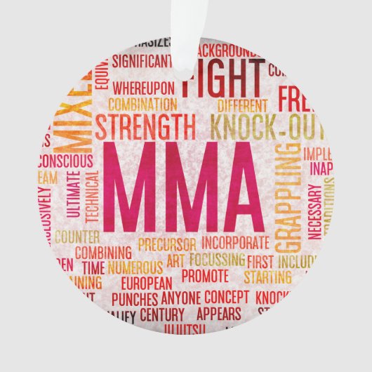 Gemengde krijgskunst of MMA als baanconcept Ornament (voorkant)