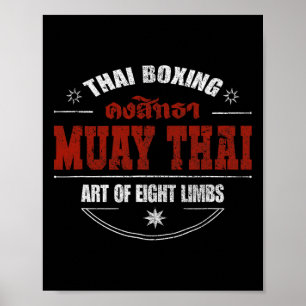 Gemengde krijgskunst Thai Boxing Muay Thai Poster
